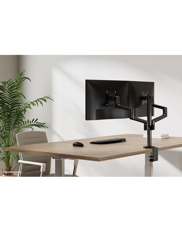 Dviejų monitorių stalo laikiklis Neomounts 17–27", juodas (DS60-425BL2)