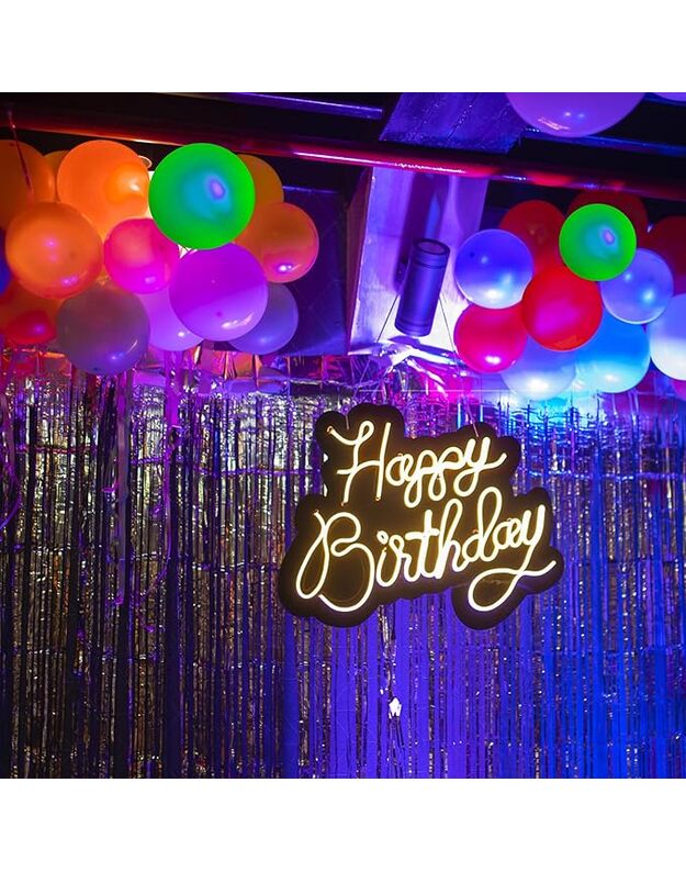 Glow Neon Colors balionų rinkinys (100 vnt) 6