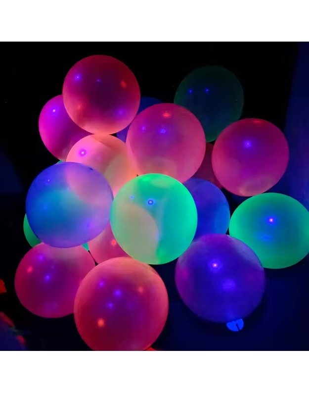 Glow Neon Colors balionų rinkinys (100 vnt) 5