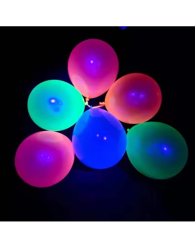 Glow Neon Colors balionų rinkinys (100 vnt) 2