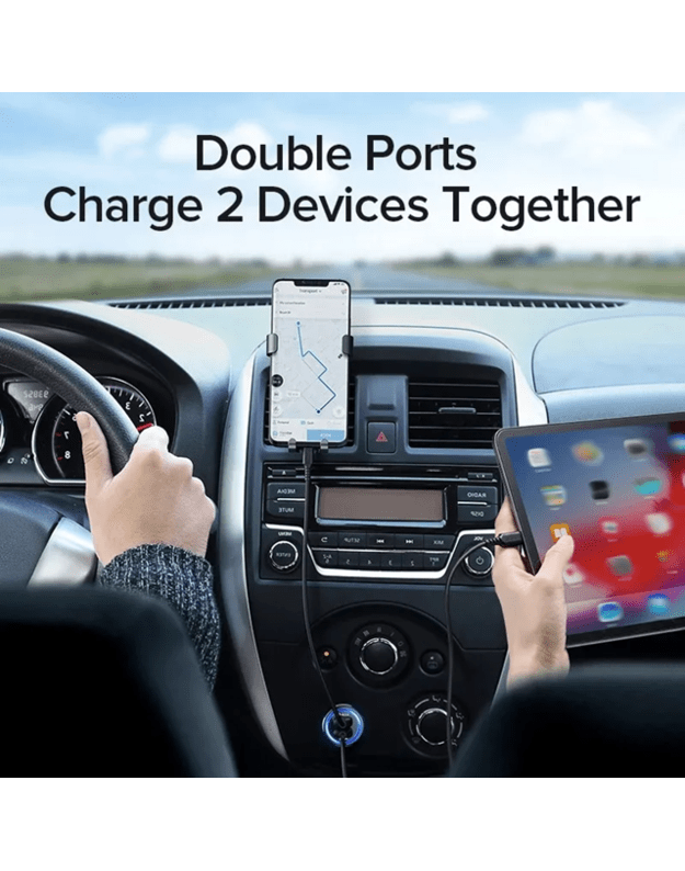 DreamQo TE-P32 48W PD Dual QC 3.0 18W+PD 30W automobilinis kroviklis, juodas 5