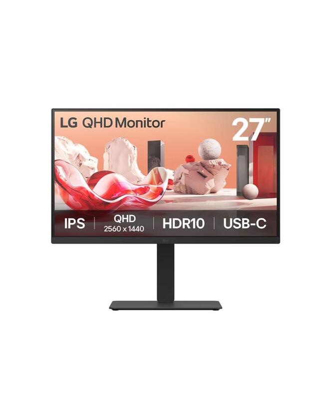 LCD Monitor|LG|27BA75QB-B|27 |Panel IPS|2560x1440|16:9|100Hz|Matte|Speakers|Swivel|Pivot|Height adjustable|Tilt|Colour Black|27BA75QB-B