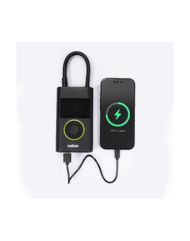 Портативный электрический воздушный насос NILOX Mini, черный