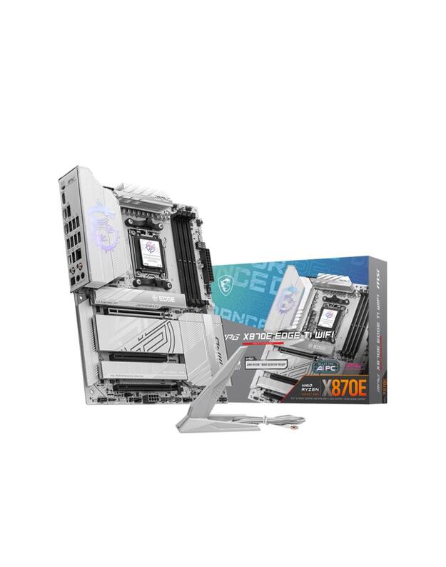 Mainboard|MSI|AMD X870E|SAM5|ATX|Memory DDR5|Memory slots 4|3xPCI-Express 16x|4xM.2|1xHDMI|1xAudio-In|1xAudio-Out|4xUSB 2.0|5xUSB 3.2|3xUSB-C|1xOptical S/PDIF|1xRJ45|MPGX870EEDGETIWIFI