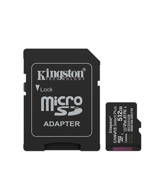 MEMORY MICRO SDXC 512GB UHS-I/W/ADAPTER SDCS3/512GB KINGSTON