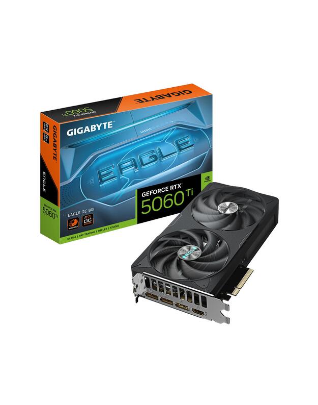 Graphics Card|GIGABYTE|NVIDIA GeForce RTX 5060 Ti|8 GB|GDDR7|128 bit|PCIE 5.0 16x|Dual Slot Fansink|GV-N506TEAGLEOC-8GD