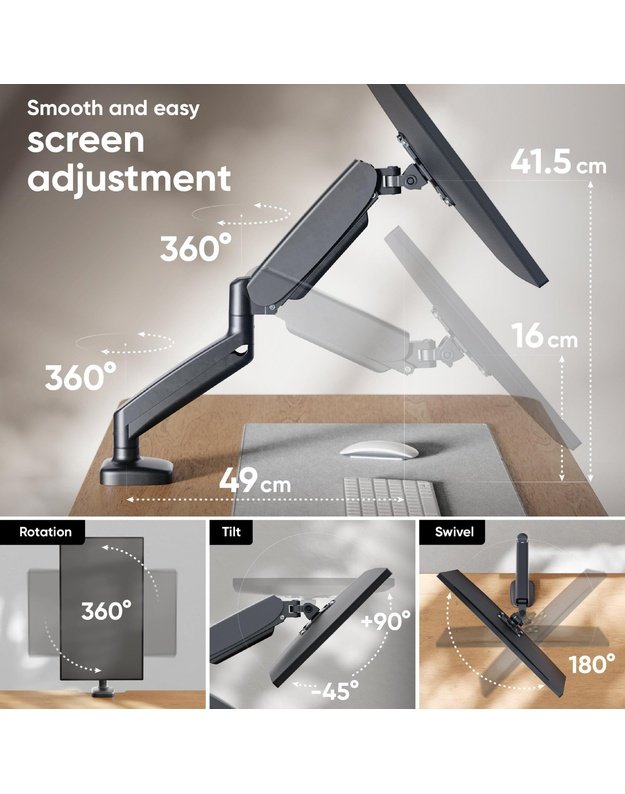 MONITOR ACC WALL MOUNT/13-32  BLACK G50-B ONKRON