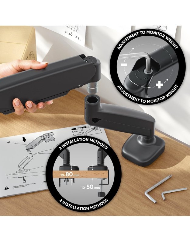 MONITOR ACC WALL MOUNT/13-32  BLACK G50-B ONKRON