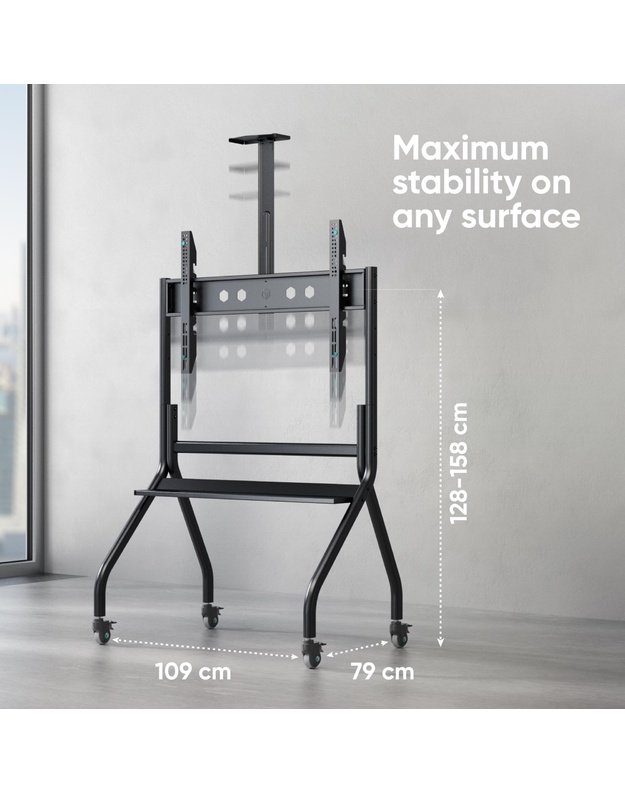 Mobilus TV stovas Onkron 60–120", juodas (TS2080-B)