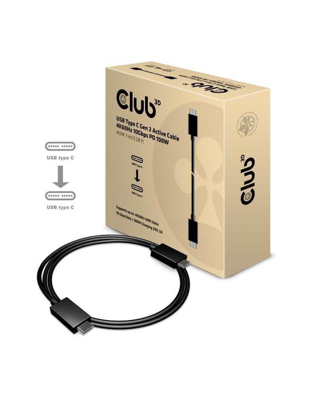 CABLE USB-C TO USB-C 1M/M/M CAC-1522 CLUB3D