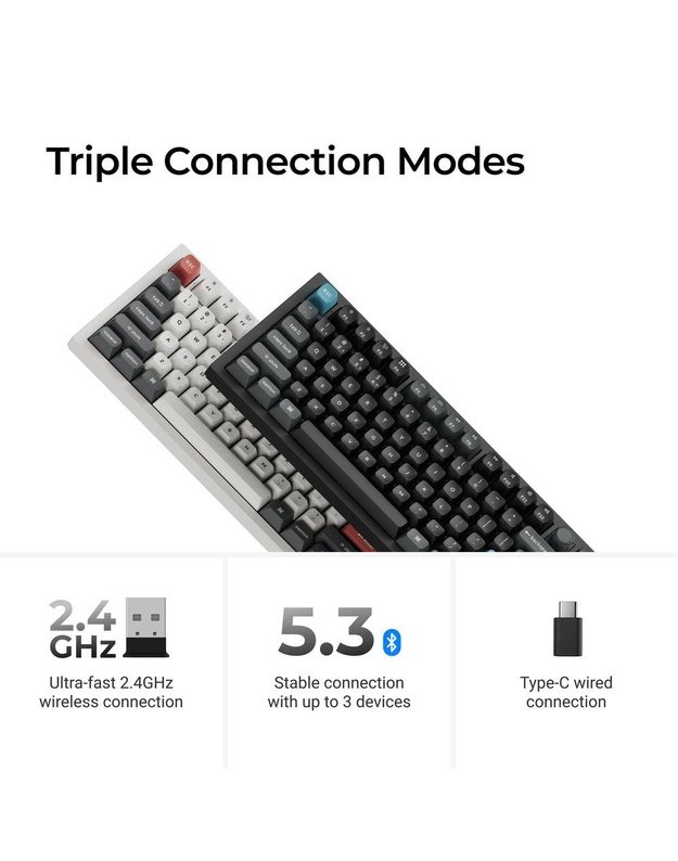 Belaidė klaviatūra Keychron Q3 Ultra, juoda (Q3U-M4)