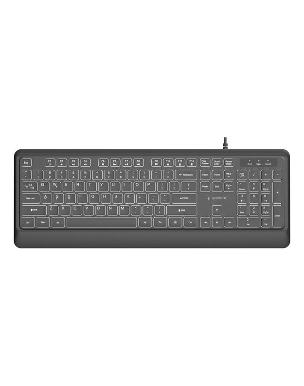 KEYBOARD MULTIMEDIA USB ENG/BLACK KB-UML-04 GEMBIRD