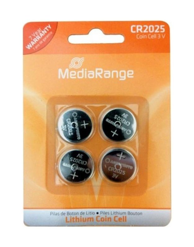 Ličio baterijos MediaRange CR2025 3 V, 4 vnt. (MRBAT131)