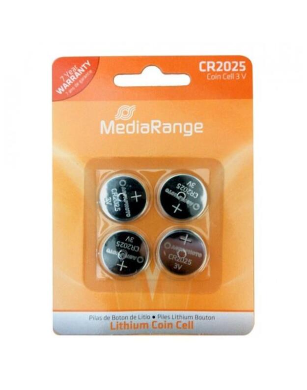 BATTERY LITHIUM CR2025 3V/4PCS MRBAT131 MEDIARANGE