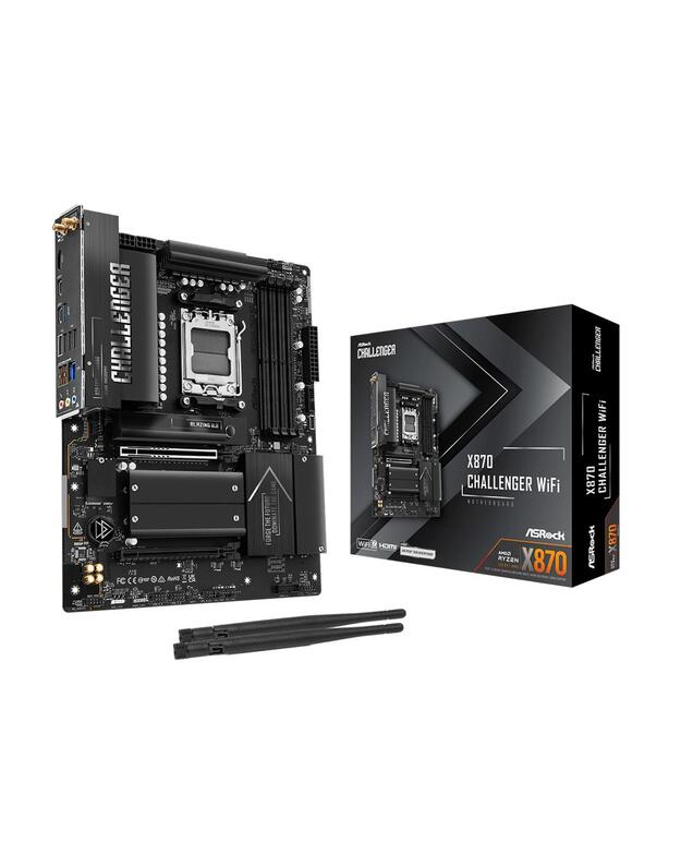 Mainboard|ASROCK|AMD X870|Socket AM5|ATX|RAM DDR5-SDRAM|4xSlots|Wi-Fi Yes|Bluetooth Yes|1xNumber of M.2 (M) slots|X870CHALLENGERWIFI