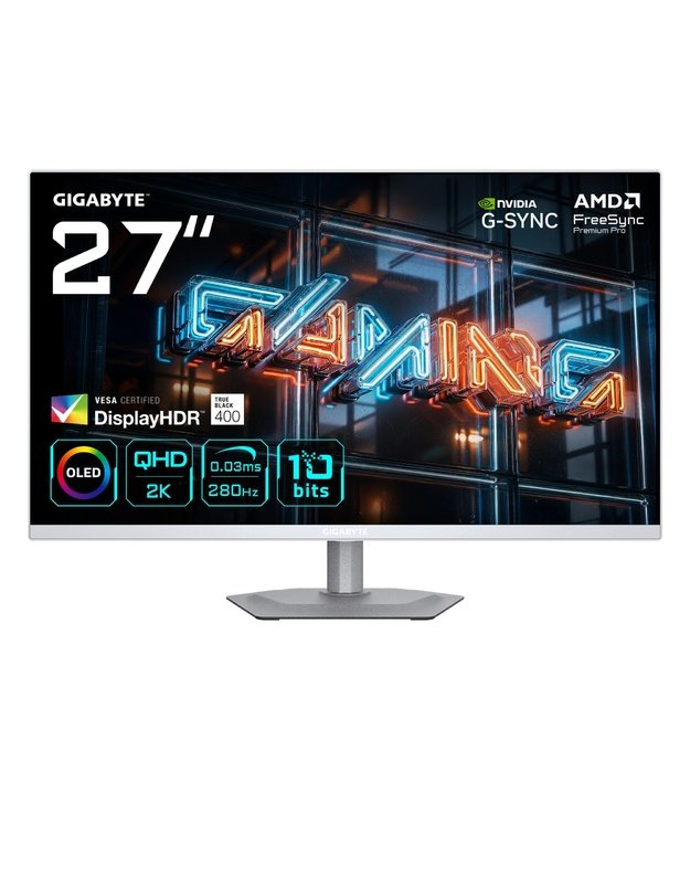 Monitor|GIGABYTE|27  |2560 x 1440 pixels|Quad HD|Native aspect ratio 16:9|QD-OLED|Flat|MO27Q2AICEEK