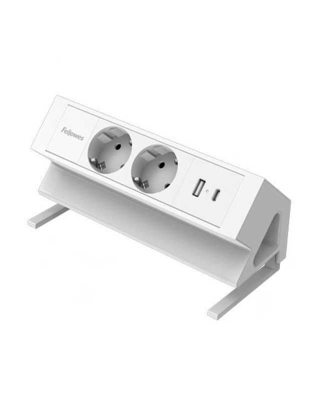 POWER DESK 2 TYPE F/WHITE 100137183 FELLOWES