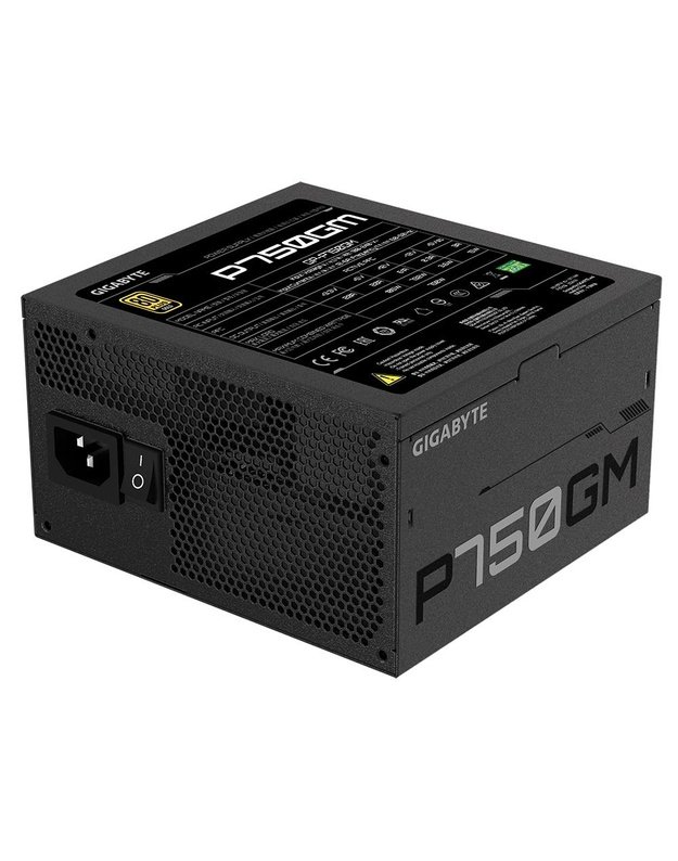 MAITINIMO ŠALTINIS|GIGABYTE|750 Watts|Efficiency 80 PLUS GOLD|PFC Active|MTBF 100000 hours|GP-P750GM