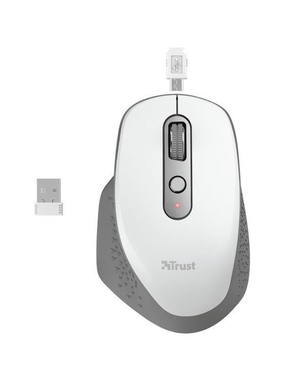 MOUSE USB OPTICAL WRL/OZAA WHITE 24035 TRUST