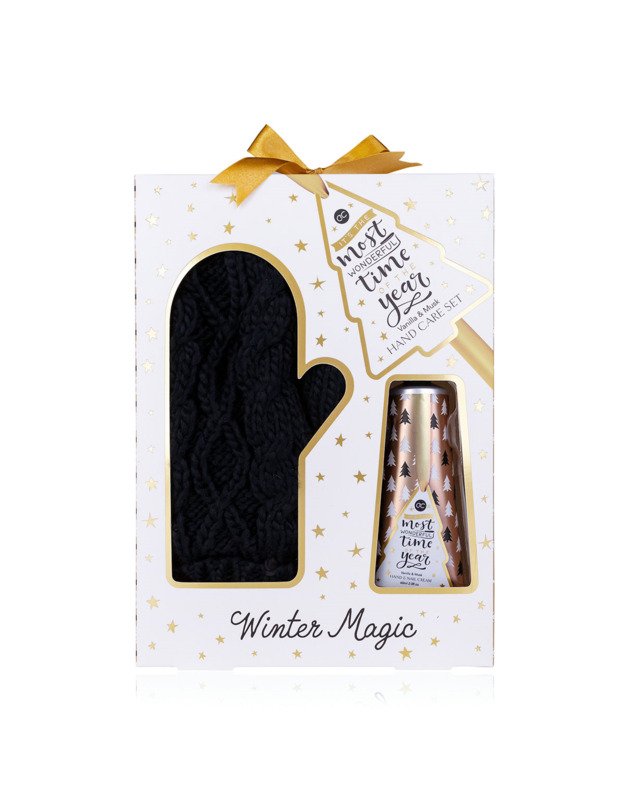 Rankų priežiūros rinkinys WINTER MAGIC, 60ml rankų kremas + pirštinės