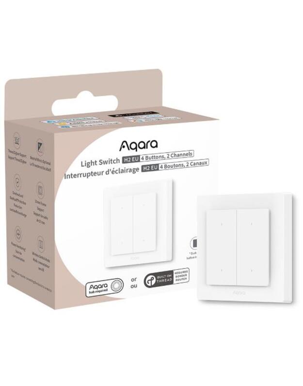 SMART HOME LIGHT SWITCH H2/WS-K08D AQARA