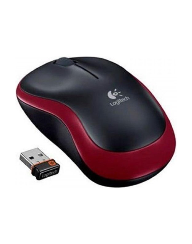 MOUSE USB OPTICAL WRL M185/RED 910-002237 LOGITECH