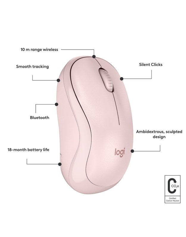 MOUSE BLUETH OPTICAL M240/ROSE 910-007121 LOGITECH