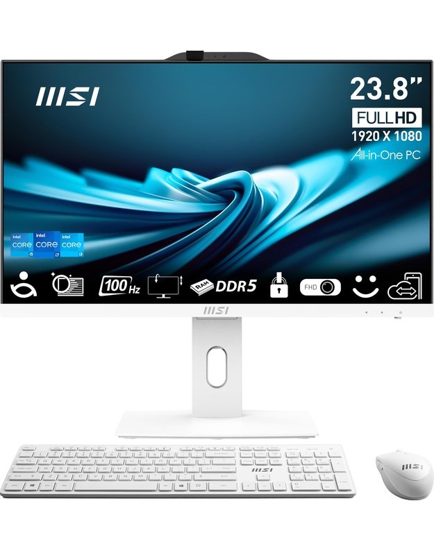 All-in-One kompiuteris MSI PRO AP241P 14M 23,8" Core i5-14400, 16GB, 512GB SSD, Win 11 Pro, baltas (PROAP242P14M-691EU)