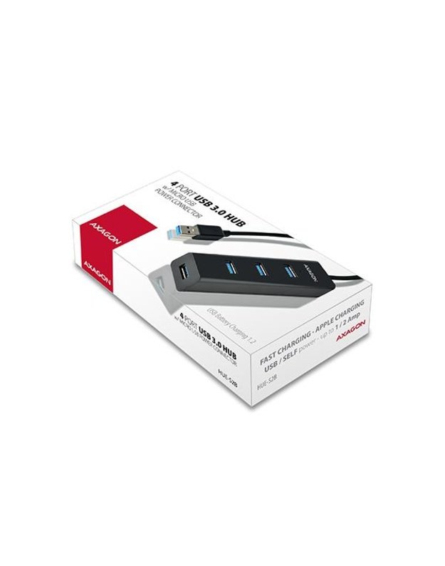 I/O HUB USB3.0 4PORT CHARGING/0.3M HUE-S2B AXAGON