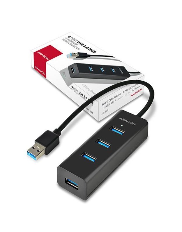 I/O HUB USB3.0 4PORT CHARGING/0.3M HUE-S2B AXAGON