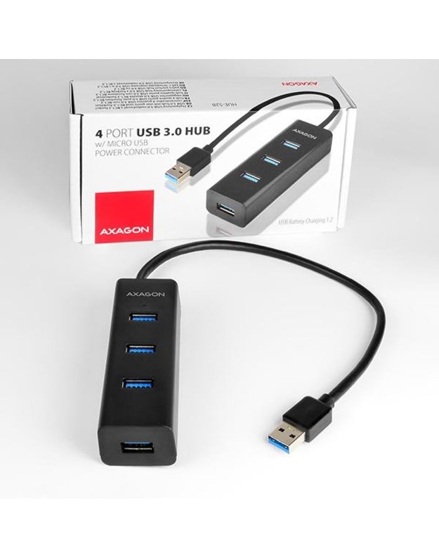 I/O HUB USB3.0 4PORT CHARGING/0.3M HUE-S2B AXAGON
