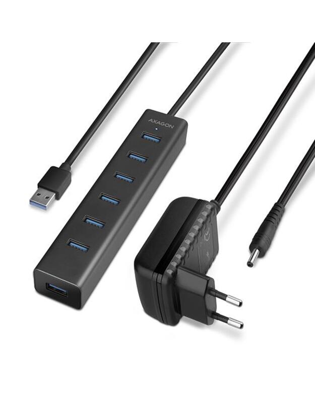 I/O HUB USB3.0 7PORT CHARGING/W/AC 1.2M HUE-SA7BP AXAGON
