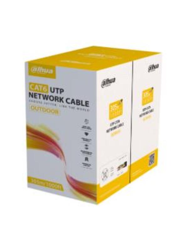 CABLE CAT6 UTP 305M BLACK/PFM920-6UN DAHUA