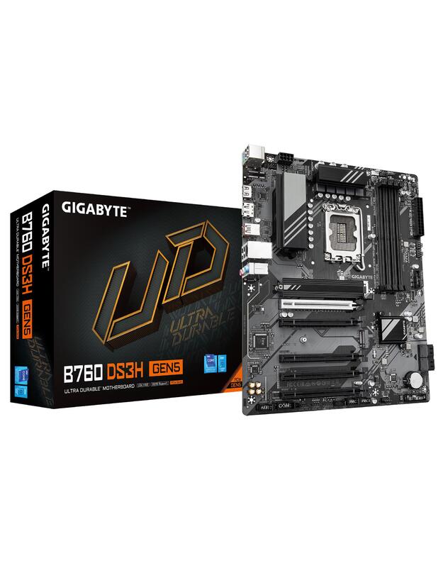 Mainboard|GIGABYTE|Intel B760 Express|LGA1700|ATX|Memory DDR5|Memory slots 4|B760DS3HGEN5