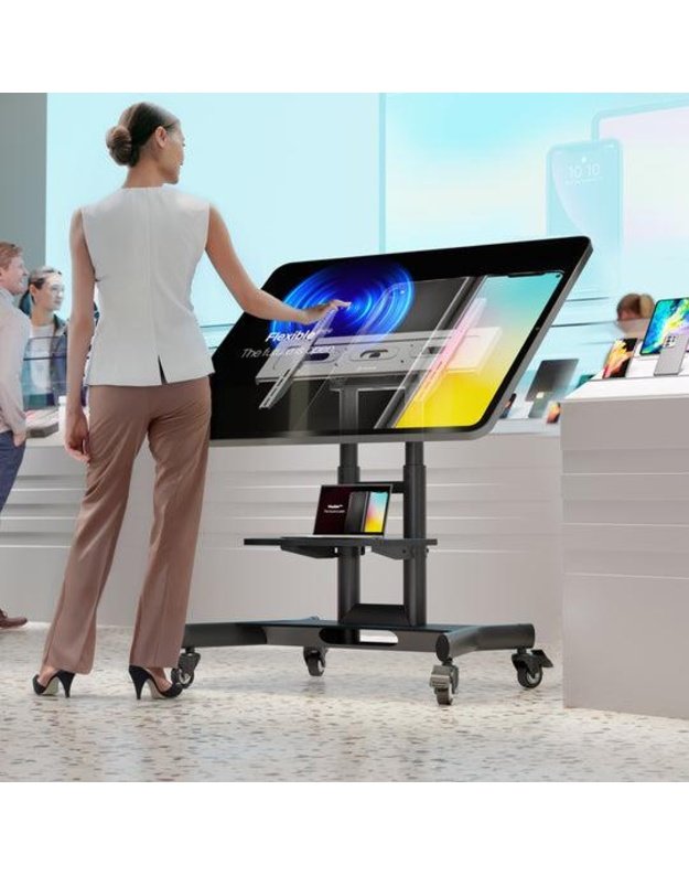 Mobilus televizoriaus stovas Onkron 32–70", juodas (TS1350-B)