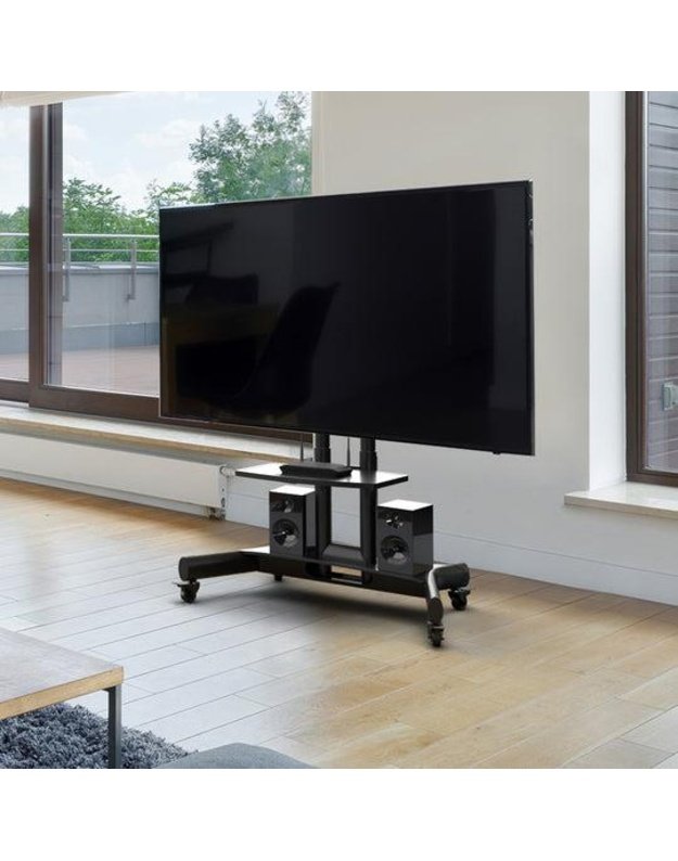 Mobilus televizoriaus stovas Onkron 32–70", juodas (TS1350-B)