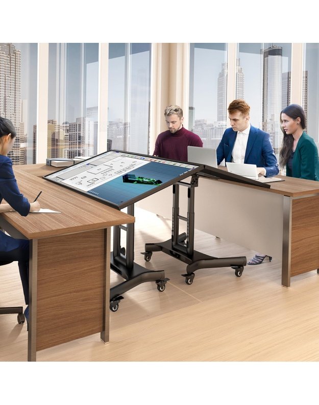 Mobilus televizoriaus stovas Onkron 32–70", juodas (TS1350-B)