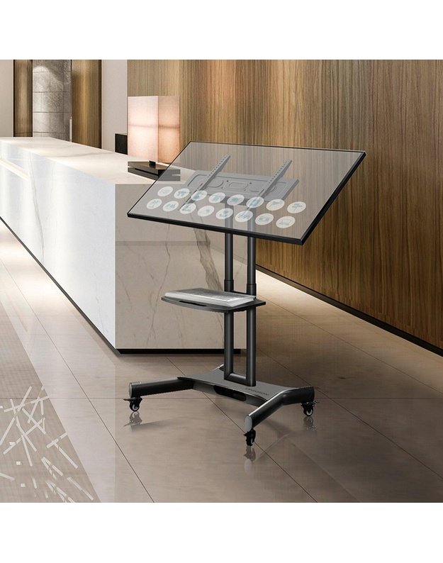 Mobilus televizoriaus stovas Onkron 32–70", juodas (TS1350-B)