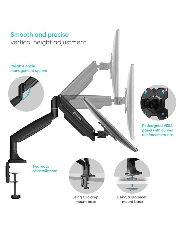 MONITOR ACC WALL MOUNT/13-32  BLACK G200-B ONKRON