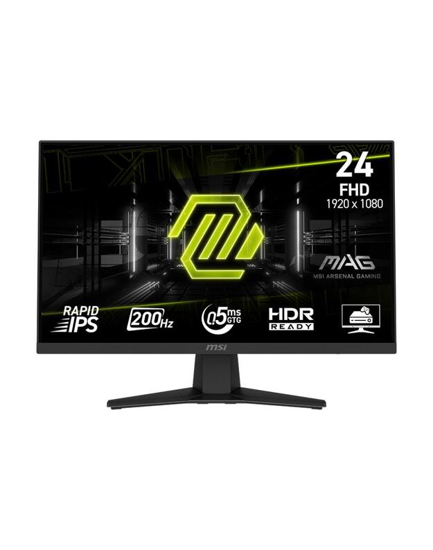 LCD Monitor|MSI|MAG 244F|23.8 |Gaming|Matte|Panel IPS|1920x1080|16:9|200Hz|0.5 ms|Colour Black|MAG244F