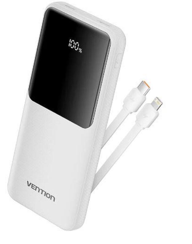 POWER BANK USB 10000MAH 22.5W/WHITE FHOW0 VENTION
