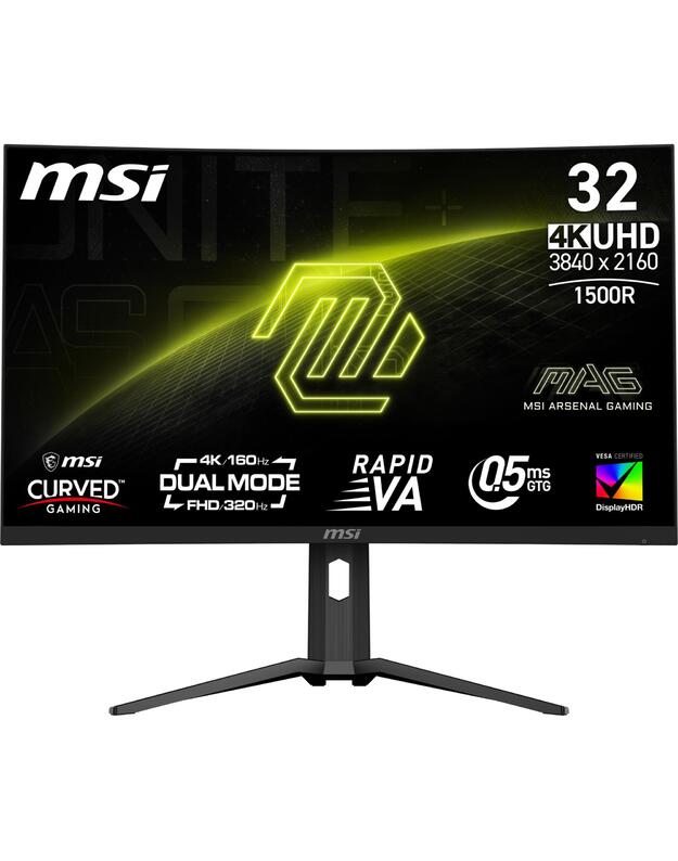 LCD Monitor|MSI|MAG 321CUPDF|31.5 |Gaming/Curved/4K|Panel VA|3840x2160|16:9|160 Hz|0.5 ms|MAG321CUPDF