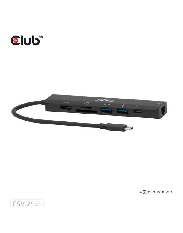 I/O HUB 7IN1 USB-C HDMI/100W CSV-2553 CLUB3D