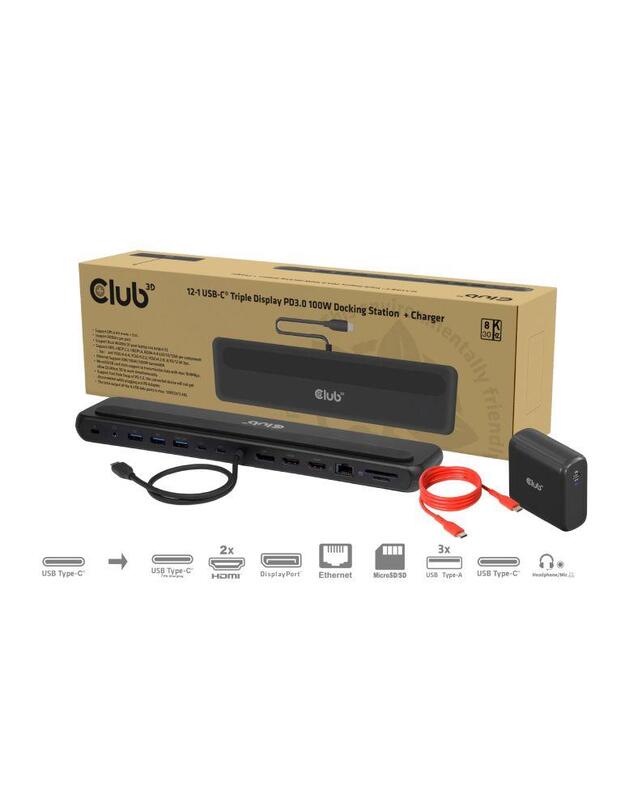 NB ACC DOCKING STATION 12IN1/USB-C 100W CSV-2541 CLUB3D