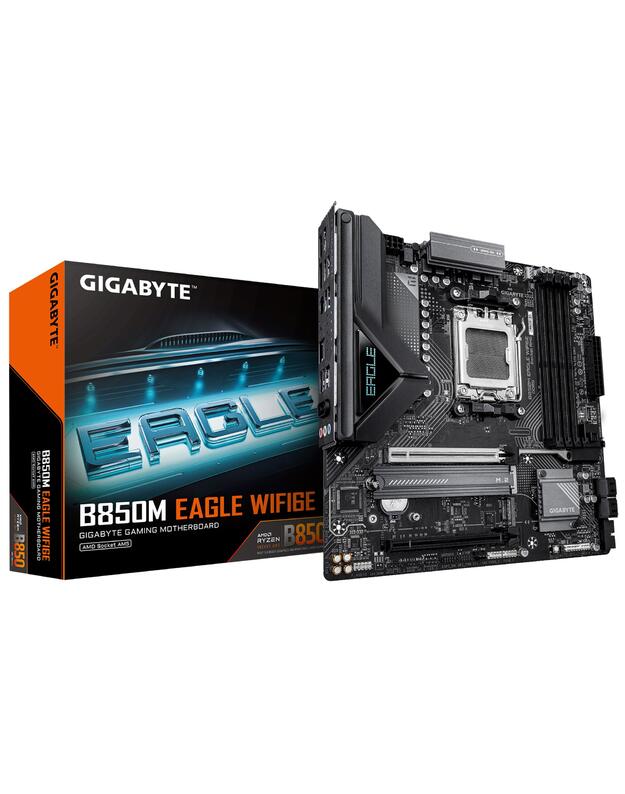 Mainboard|GIGABYTE|AMD B850|SAM5|Micro-ATX|Memory DDR5|Memory slots 4|B850MEAGLEWF6E