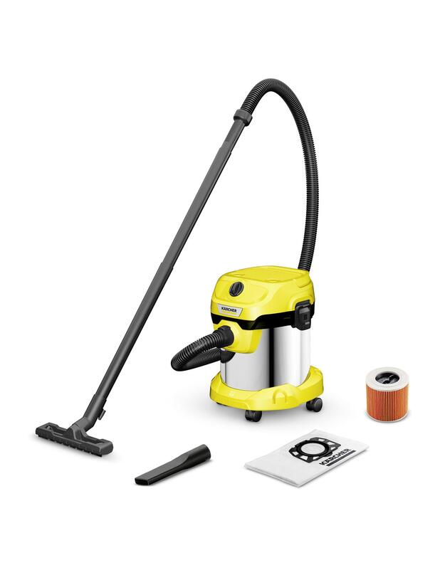Vacuum Cleaner|KARCHER|Suction power 220 AW|Input power 1000 W|Dust capacity 15 L|Drum vacuum|Cleaning type Dry&wet|Dust container Dust bag|Colour Black/Yellow|1.628-054.0