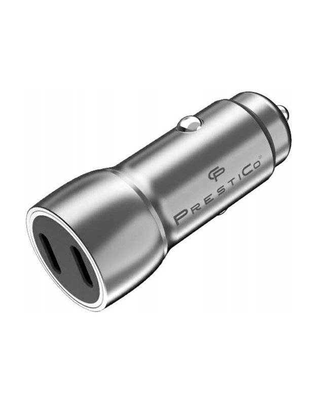 PRESTICO K8A DUAL TYPE C PD 40W, pilkas