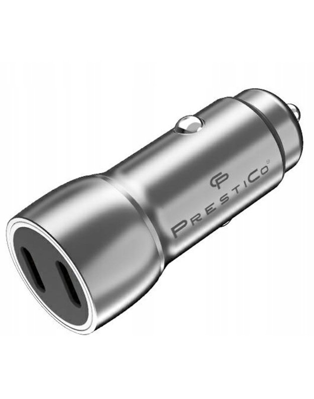 PRESTICO K8A DUAL TYPE C PD 40W, pilkas