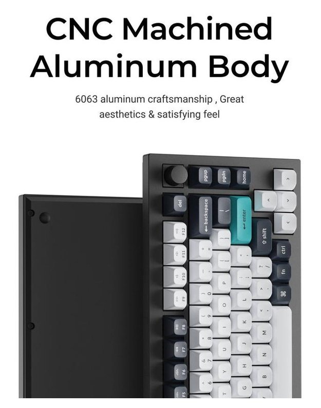 Belaidė klaviatūra Keychron Q1 Max RGB, juoda (Q1M-M4)