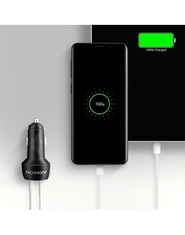 Automobilinis įkroviklis AXAGON PWC-PQ48, 48 W, 2 USB prievadai